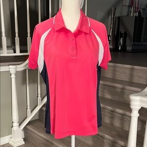 Monterey Bay Bright Pink and Navy Golf Shirt